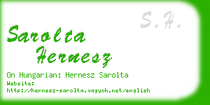 sarolta hernesz business card